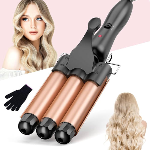 Hair curler with 3 barrels